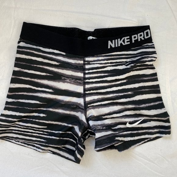 Nike | Shorts | Nike Womens Pro Zebra Stripe Compression Shorts | Poshmark